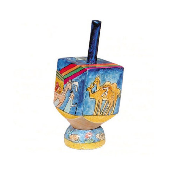 Yair Emanuel Handpainted Dreidel Ornament Hannukah Gift - Noah's Ark - Chanuka Spinning Top