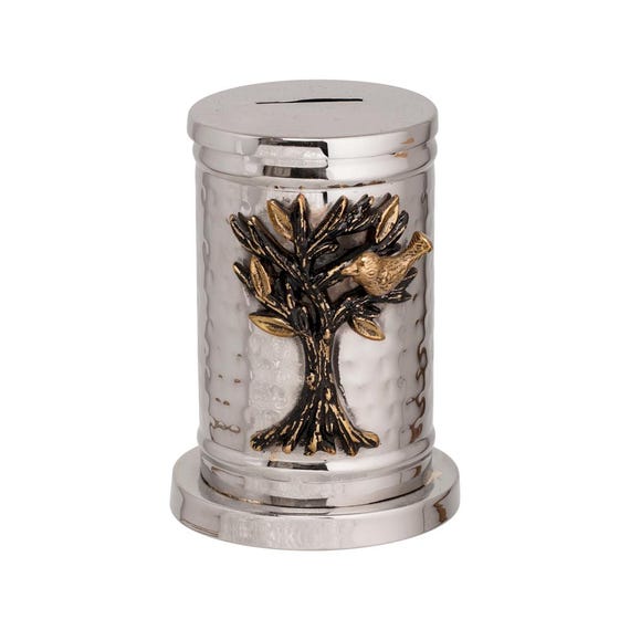 イミテーションアクセサリー約5.3kg Yair Emanuel Tzedakah Box Tree of Life 4.5 Inch - Jewish Charity