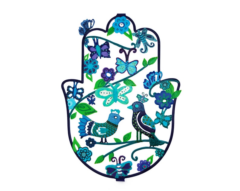 Hamsa Wall Hanging Home Blessing Jewish Amulet Emanuel Etsy