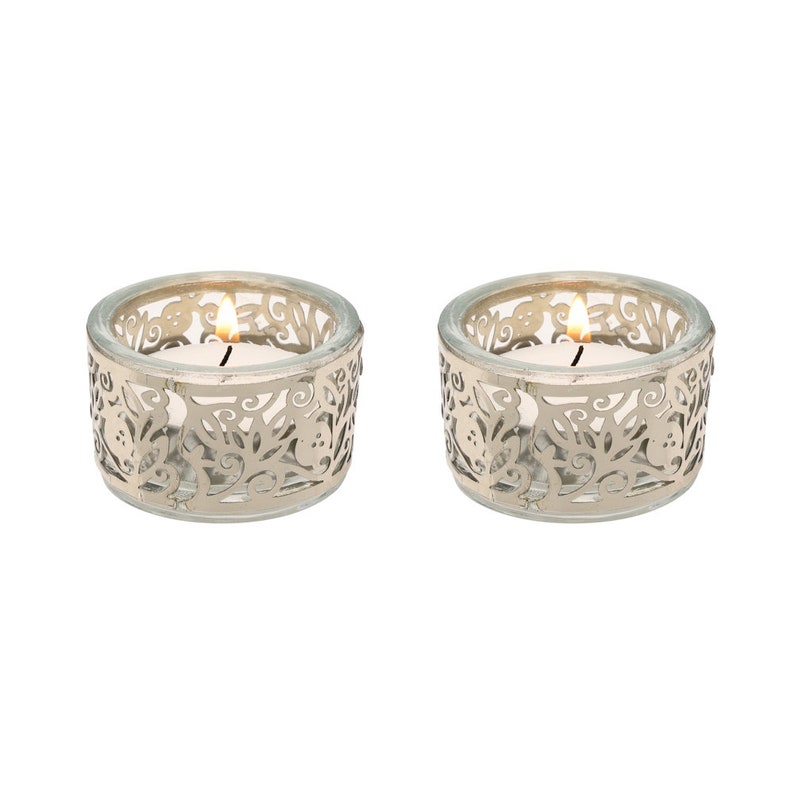 Tea Light Candle Holder Set for Shabbat and Yom Tov