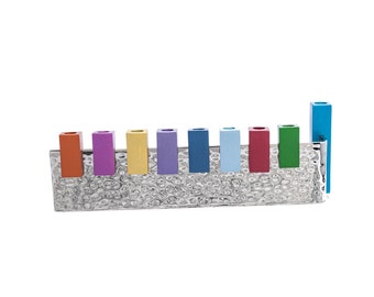 Yair Emanuel Hanukkah Menorah - City of David Interchangeable Candle Holders