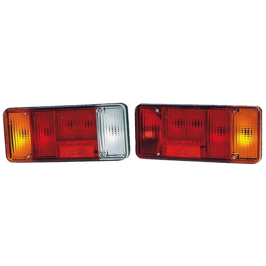 2 Cabochons De Feux Arrière Pour IVECO DAILY (2006-2023) - Homologués E-MARK - Rouge Et Bleu