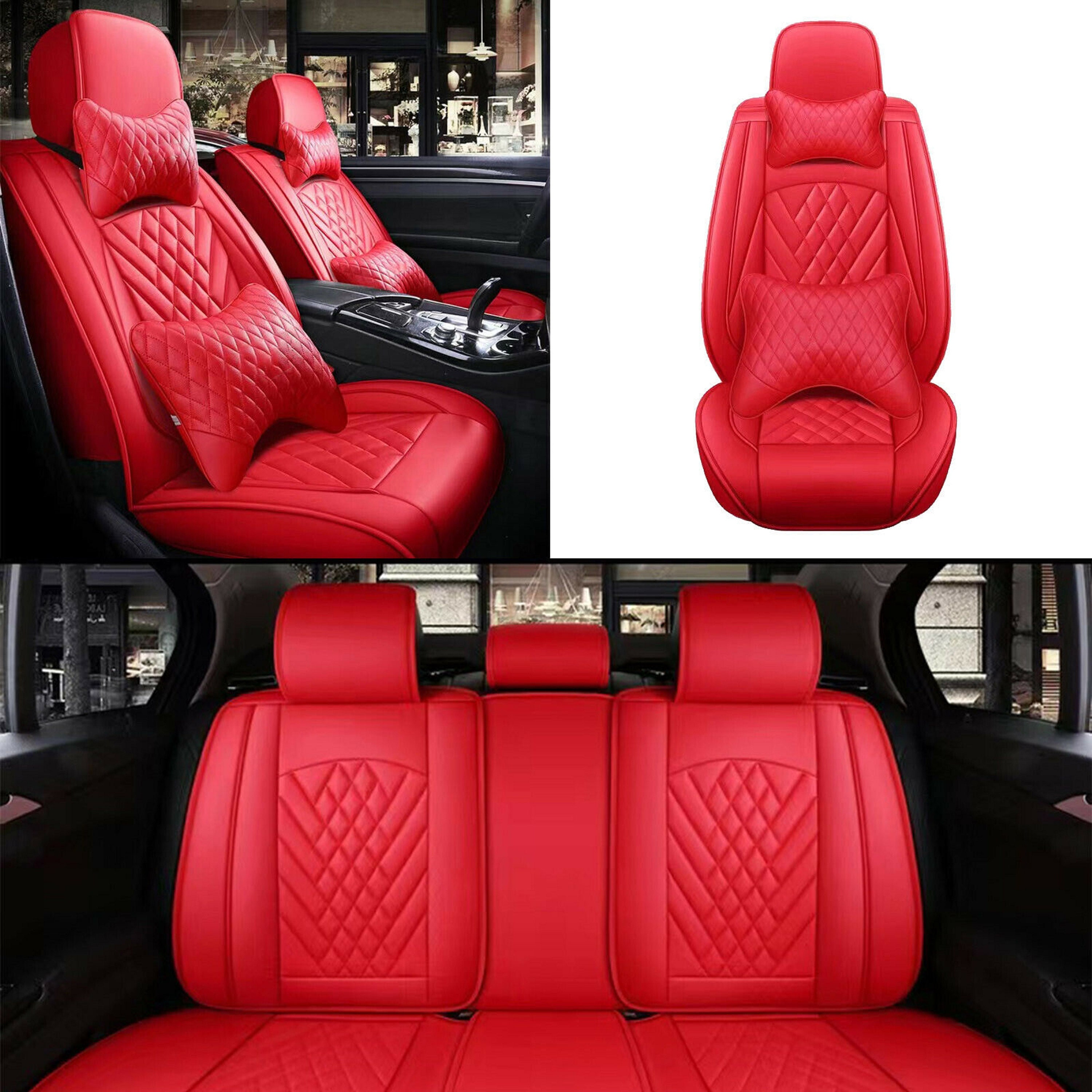 Universal Breather Auto Chair Cushion Set of Front Seat Mat Car Seat Cover  Rear Side Breathable PU Leather Car Seat Pad Cushion