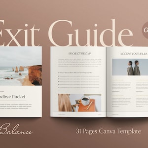 BALANCE | Goodbye Packet Canva Template, client exit guide, client offboarding template