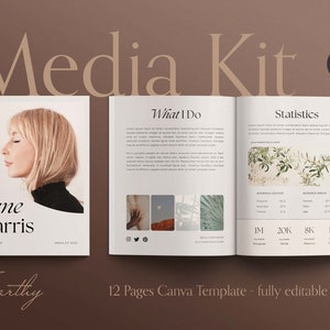 Media Kit Template Canva | Influencer Media Kit | Blogger Media Kit | Press Kit Template | UGC Media Kit | Rate Sheet | Instagram Media Kit