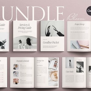 Canva Templates, Service and Pricing Guide, Template für das Service Packet, und für Canva Templates