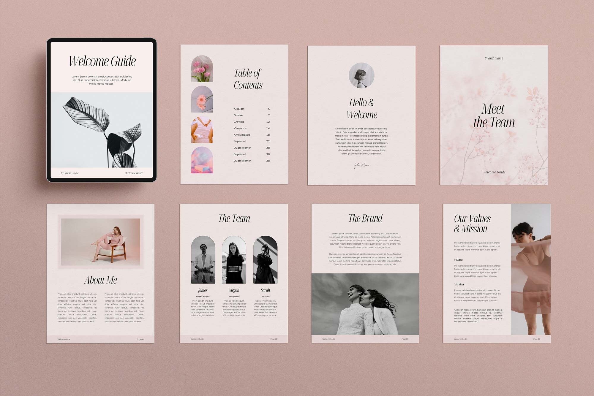 Packet Layout Design Client Welcome Packet Template Aesthetic Canva Template New - Etsy