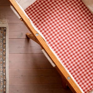 Sábana de cuna a medida: sábanas ajustables de muselina de algodón a cuadros para bebé