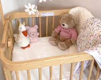 Set of Organic Muslin Fitted Crib Sheet: Fits Nestig Mini & Full Cribs / Wave / Cloud