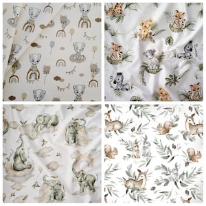 Baby Bedside Crib Sheet, Mini Crib Fitted Sheets, Animals Cotton Cot Sheet