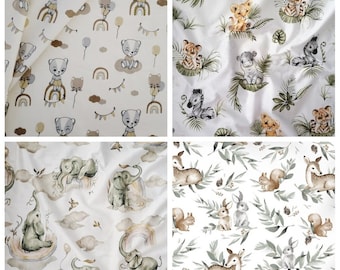 Sábana ajustable para cuna, sábana bajera ajustable para minicuna, sábana de algodón con diseño de animales.