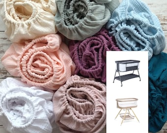 Angelbliss Organic Muslin Fitted Sheet: Baby Crib Bedding, Custom Size Cotton Sheets