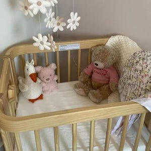 Set of 2 Nestig Sheets, Organic Muslin Fitted Sheet for Nestig Mini Crib / Full Crib, Cotton Fitted Sheet for Custom Size / Wave / Cloud