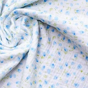 Sábana ajustable de muselina floral para cuna: ropa de cama vintage para niña, algodón hecho a mano