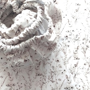 Toile Baby Bedding, Neutral Premium Cotton Fitted Crib Sheets