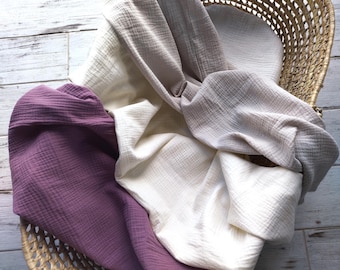 Juego de mantas de muselina orgánica para bebé en 36 colores, de algodón, ligeras y transpirables, regalo perfecto para baby shower, mantas de verano.