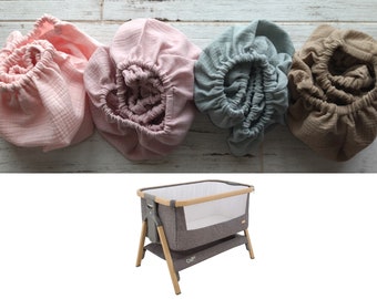Organic Cotton Muslin Fitted Crib Sheet: Compatible with Tutti Bambini CoZee