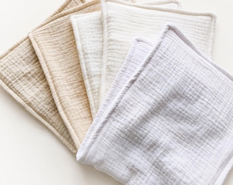 Bavoir en mousseline biologique, lot de bavoirs épais pour bébé, bavoir en coton pour les épaules