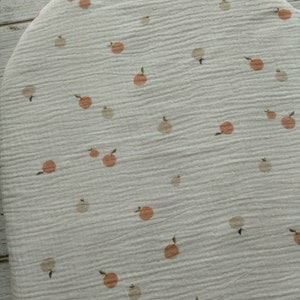 Organic Muslin Crib Sheets, Baby Bedside Bassinet Sheet, Boho Rainbow / Spots, Nursery Fitted Cotton Sheet, Stokke /SnuzPod /BabyBay Bedding image 4