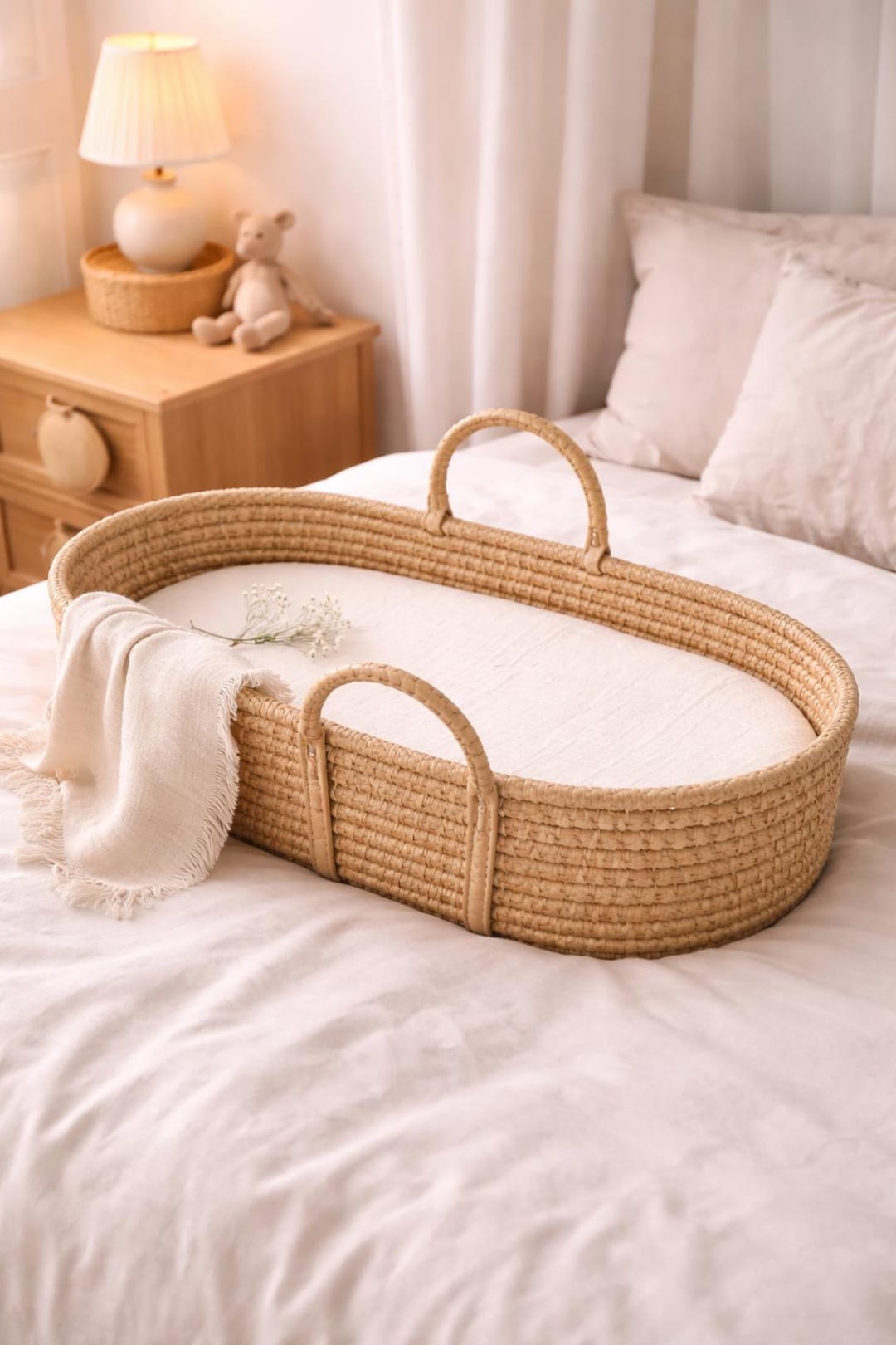 Organic Muslin Bassinet Sheet: Cotton Double Gauze Fitted Crib Sheets ...