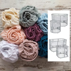 Organic Cotton Muslin Fitted Crib Sheet: Handmade Sheet for Waldin Cot