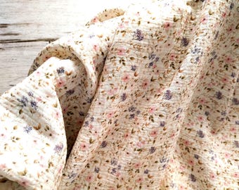 Floral Muslin Swaddle Blanket: Organic Cotton Swaddle / Wild Flowers