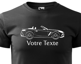 Tshirt with BMW Z4 G29 silhouette customizable t-shirt design by Dulys