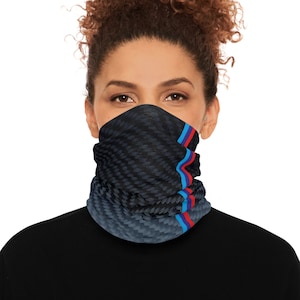 CARBON Forged Neck Warmer, Racing Look Tube Scarf for BMW