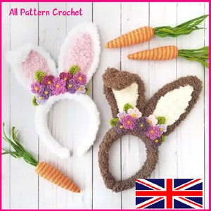 Crochet Pattern Bunny Headband and Magical Unicorn Headband