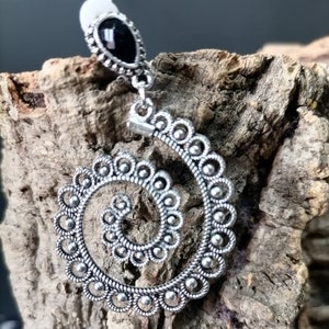 Orecchini pendenti in argento 925 - spirale ritorta stretta, ganci