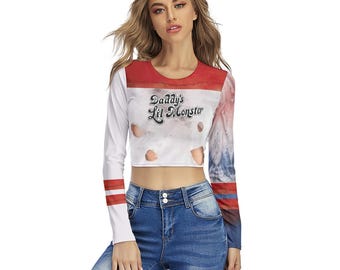 Cosplay künstliche Löcher Crop Top T-Shirt