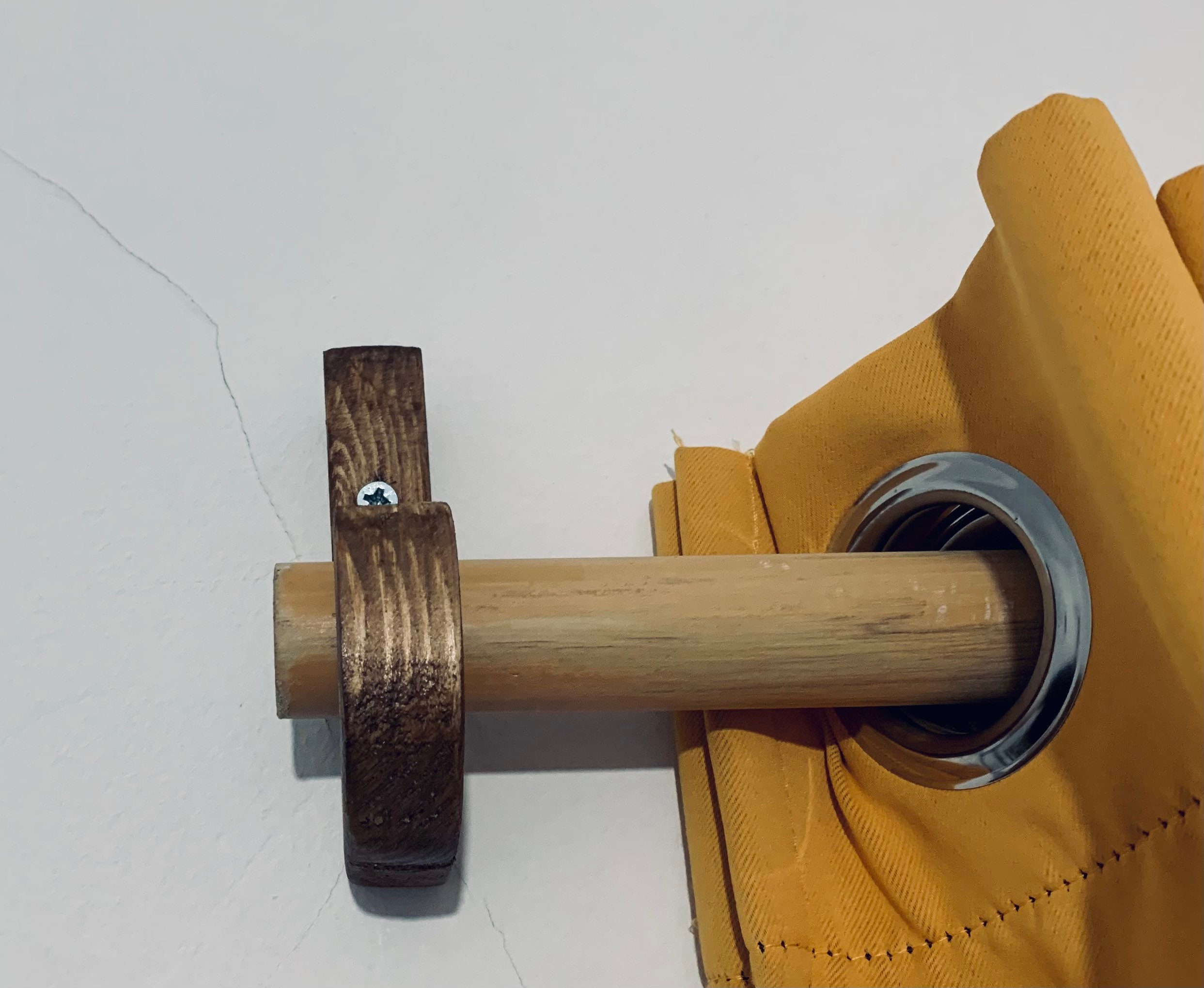 2 X Vintage Wooden Curtain Pole Holder Bracket 28mm 32mm Etsy UK