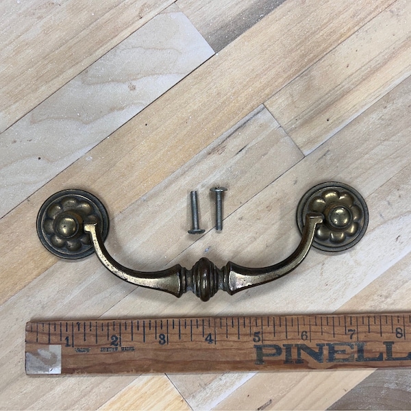 Drexel “Esperanto” Drawer Pulls, Vintage Brass Drawer Pull, Replacement Vintage Furniture Hardware, Original Brass Vintage Hardware