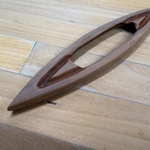 Kroehler walnut dresser drawer pull, replacement mid century modern furniture hardware, vintage MCM hardware