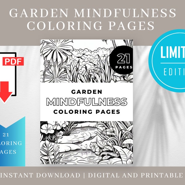 Garden Coloring Page - Etsy
