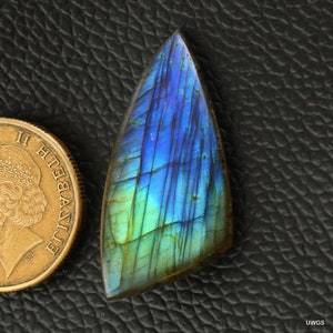 Unique Top Grade Quality 100% Natural Labradorite Gemstone Fancy Shape Cabochon Loose Gemstone For Making Jewelry 22.25 Ct. 39x18x4 mm