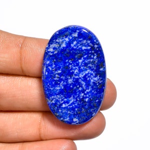 Superb Top Grade Quality 100% Natural Lapis Lazuli Oval Shape Cabochon Loose Gemstone For Making Jewelry 52.5 Ct. 38X24X5 mm S-219