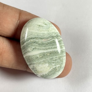 Beautiful Green Serpentine Natural Gemstone / Excellent Quality Serpentine Loose Cabochon / Oval Shape / 35x24x8 mm / For Handmade Jewelry