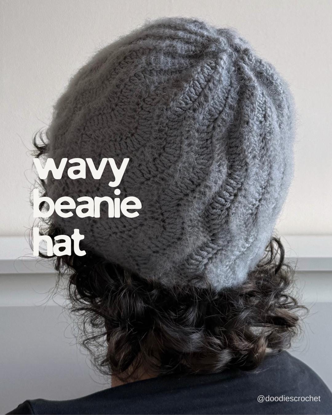 Crochet Wavy Beanie Hat PDF Pattern - Etsy