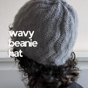 Gehäkelte gewellte Beanie Mütze PDF Muster