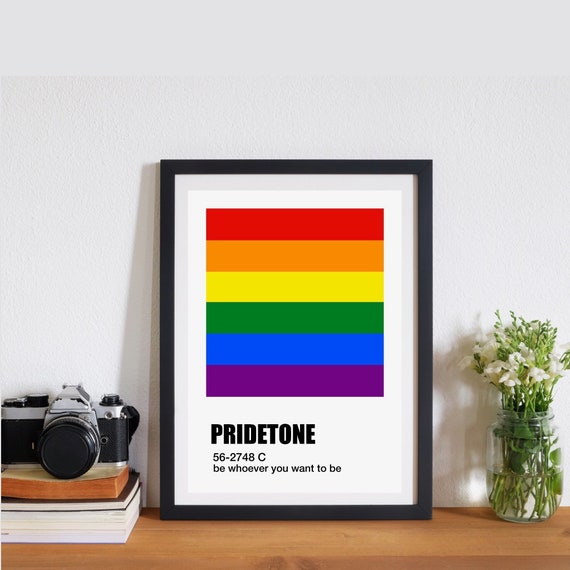 PRIDE Flag Art Print / LGBTQ / Personalised Option / Pantone - Etsy