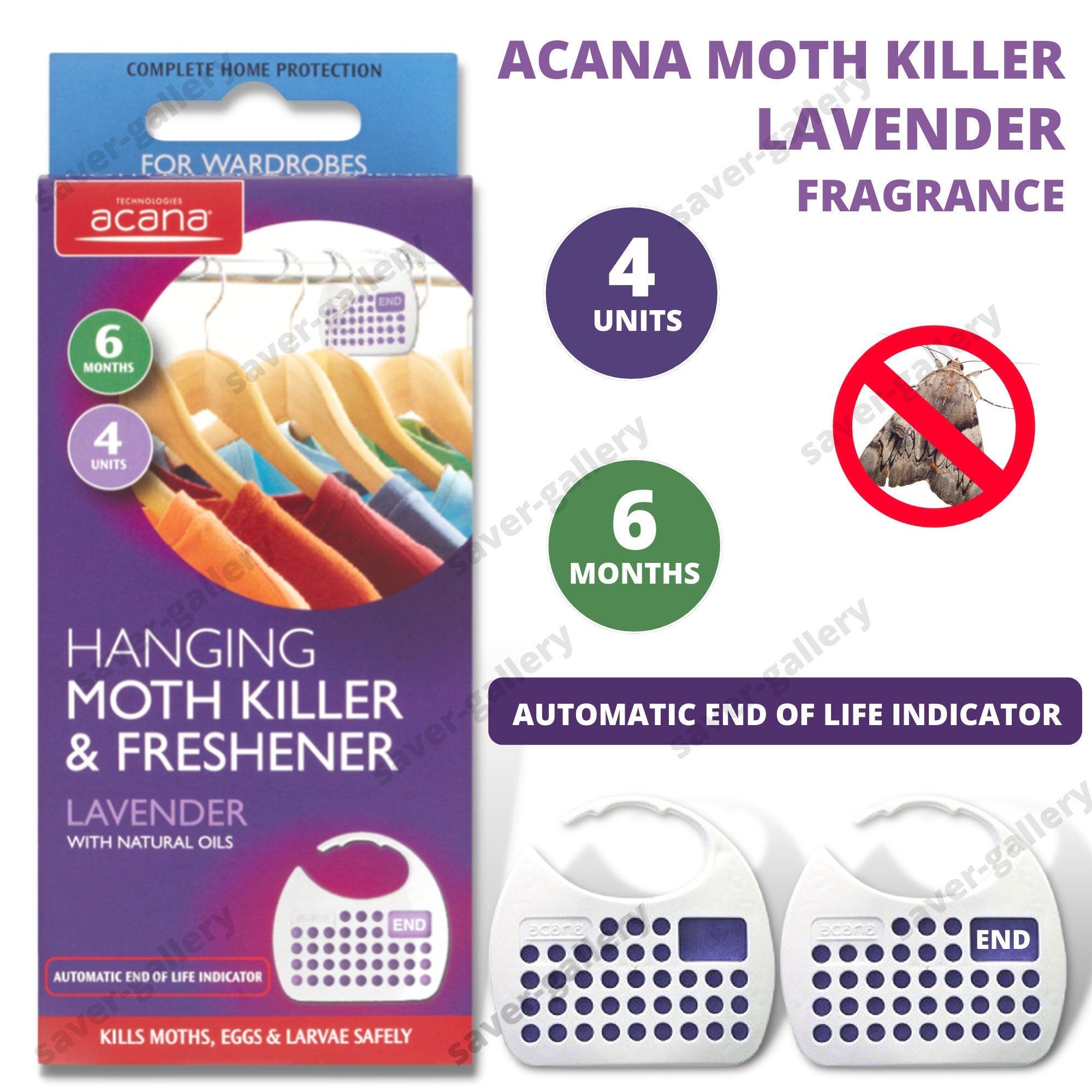 20 Acana Moth Repellent Sachets With Lavender Scent Wardrobes Clothes  Drawers