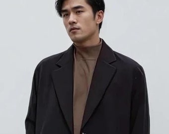 BALMAIN Vintage 90s Long Over Coat Vintage trench coat balmain - Gem