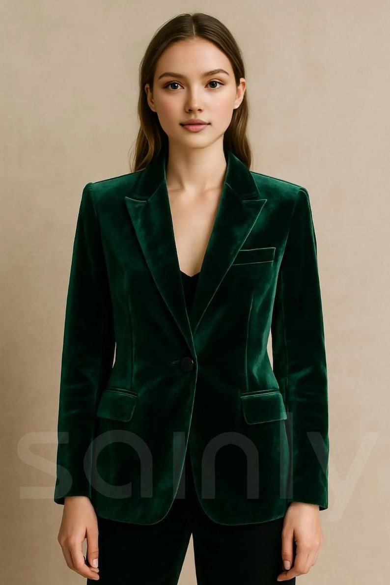 Sainly Women Emerald Green Blazer