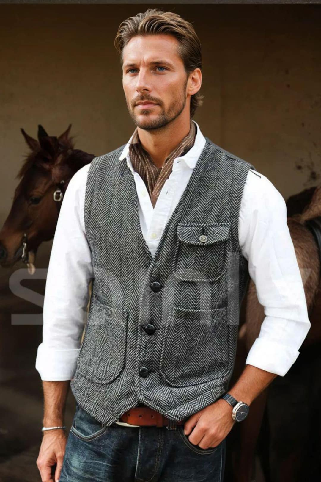 Vintage Wool Vests For Men