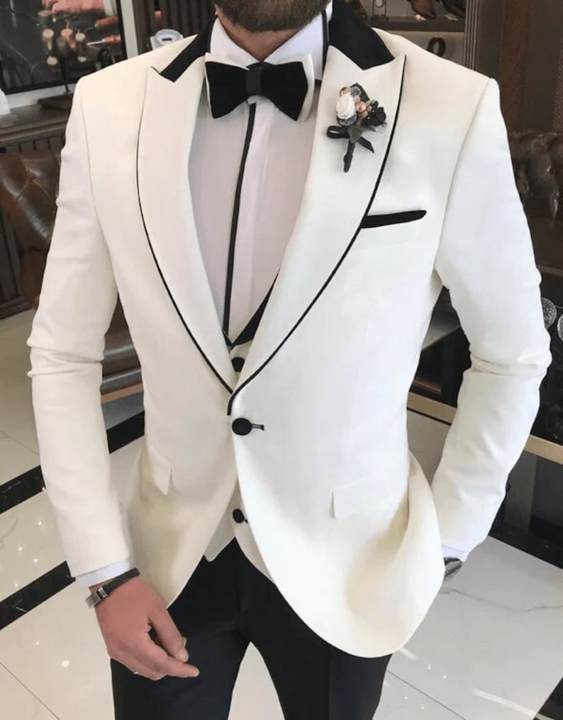Mens Tuxedo White Suit Three Piece Suit Wedding Suit Formal Fashion mens-tuxedo-white-suit-three-piece-suit-wedding-suit-formal-fashion