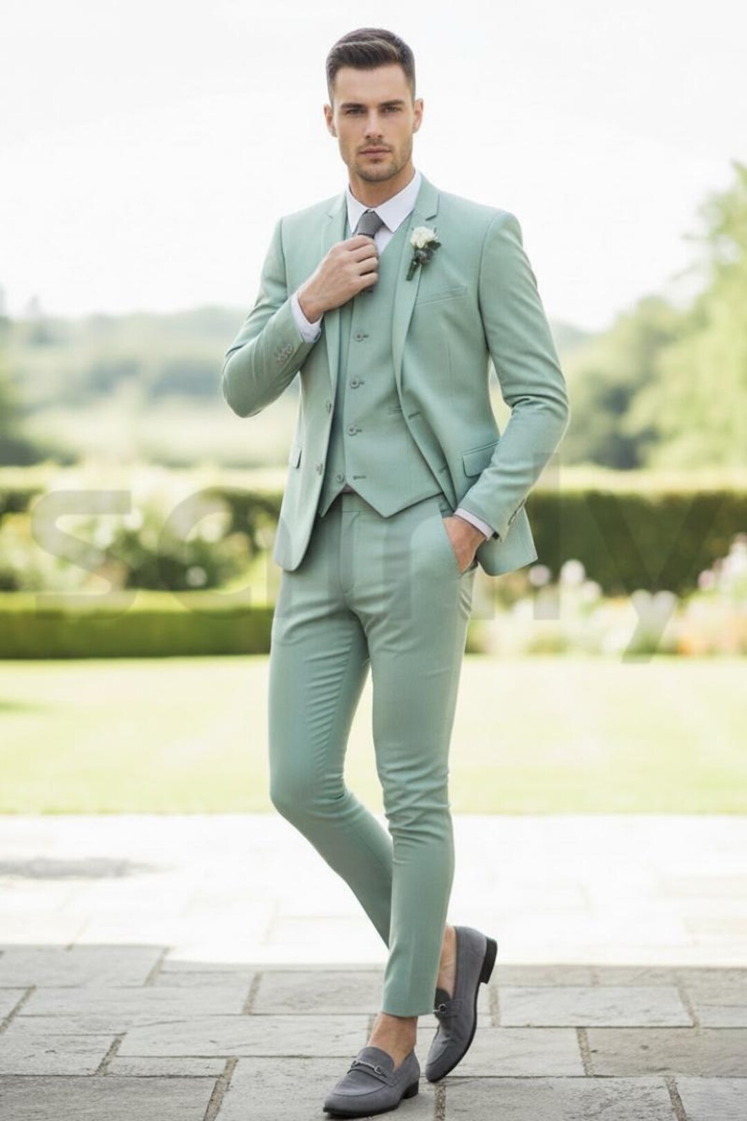 shoes for mint green dress HOT ! Suit Mens Mint Green Men's Wedding Suit Set Groom, Slim Fit Formal Party Tuxedo Outfit shoes colors to wear with mint green