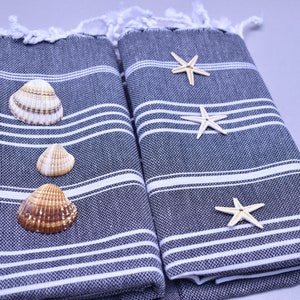 service towel, dish towel, turkish hand towel, tea towel, kitchen towel 20 x 40 inch organic cotton towel, head towel, black, Sltn Peshkir
