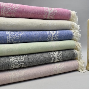 turkish set peshtemal, wholesale towel, bath towel set, pool towel, beach towel 36 x 68 inch personalized gifts, set of 6, Mndl Jkrl set1