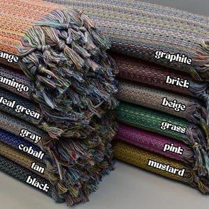 sofa blanket, turkish throws, turkish cotton blanket, beach blanket, boho bed throws, camping blanket, house gifts 80 x 104 inch brick Ala-p